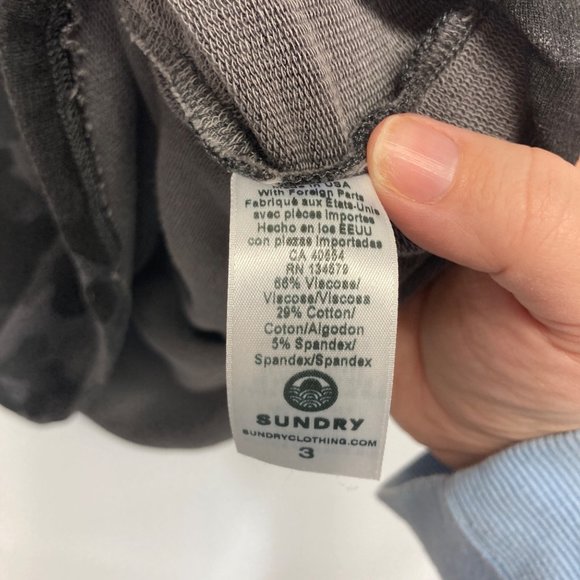 Sundry black gray camo skirt 3 - Picture 8 of 10